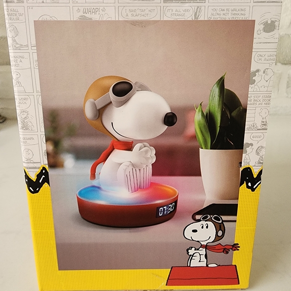 Peanuts Other - Peanuts Snoopy Pilot Night Light Alarm – White, Brown, Red, Blue